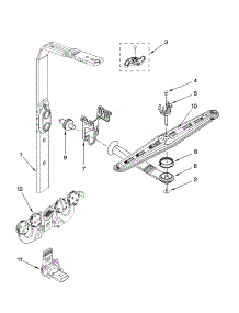 Upper Wash And Rinse Parts parts for Kenmore Dishwasher 665.13794K604 (66513794K604, 665 13794K604) from AppliancePartsPros.com
