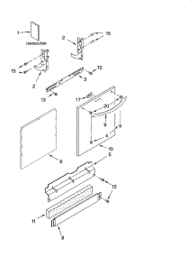 Door And Panel Parts parts for Kenmore Dishwasher 665.13799K601 (66513799K601, 665 13799K601) from AppliancePartsPros.com