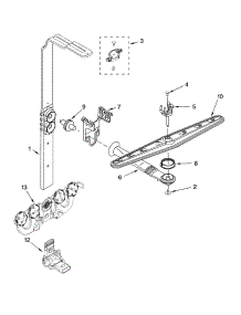 Upper Wash And Rinse Parts parts for Kenmore Dishwasher 665.13799K602 (66513799K602, 665 13799K602) from AppliancePartsPros.com