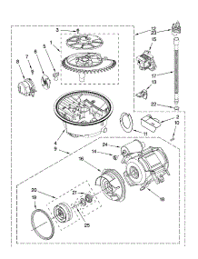 Pump And Motor Parts parts for Kenmore Dishwasher 665.13839K601 (66513839K601, 665 13839K601) from AppliancePartsPros.com