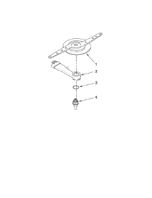 Lower Washarm Parts parts for Kenmore Dishwasher 665.13849K601 (66513849K601, 665 13849K601) from AppliancePartsPros.com