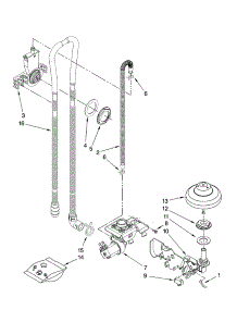 Fill, Drain, And Overfill Parts parts for Kenmore Dishwasher 665.13852K600 (66513852K600, 665 13852K600) from AppliancePartsPros.com