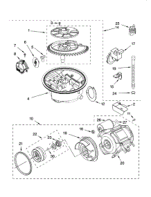 Pump And Motor Parts parts for Kenmore Dishwasher 665.13859K601 (66513859K601, 665 13859K601) from AppliancePartsPros.com