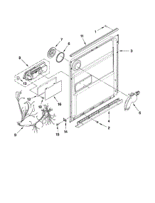 Inner Door Parts parts for Kenmore Dishwasher 665.13923K010 (66513923K010, 665 13923K010) from AppliancePartsPros.com