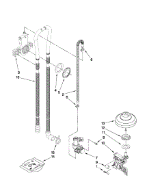 Fill, Drain And Overfill Parts parts for Kenmore Dishwasher 665.13933K011 (66513933K011, 665 13933K011) from AppliancePartsPros.com
