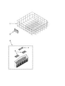Lower Rack Parts parts for Kenmore Dishwasher 665.13933K011 (66513933K011, 665 13933K011) from AppliancePartsPros.com