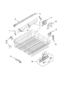 Upper Rack And Track Parts parts for Kenmore Dishwasher 665.13962K012 (66513962K012, 665 13962K012) from AppliancePartsPros.com