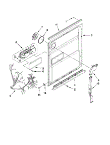 Inner Door Parts parts for Kenmore Dishwasher 665.13972K010 (66513972K010, 665 13972K010) from AppliancePartsPros.com