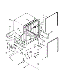Tub And Frame Parts parts for Kenmore Dishwasher 665.13972K105 (66513972K105, 665 13972K105) from AppliancePartsPros.com