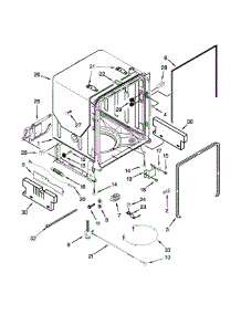 Tub And Frame Parts parts for Kenmore Dishwasher 665.14043K010 (66514043K010, 665 14043K010) from AppliancePartsPros.com