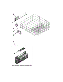 Lower Rack Parts parts for Kenmore Dishwasher 665.14062K010 (66514062K010, 665 14062K010) from AppliancePartsPros.com
