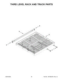 Third Level Rack And Track Parts parts for Kenmore Dishwasher 665.14185N120 (66514185N120, 665 14185N120) from AppliancePartsPros.com
