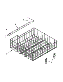 Upper Rack And Track Parts parts for Kenmore Dishwasher 665.14312N413 (66514312N413, 665 14312N413) from AppliancePartsPros.com