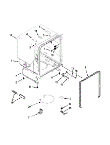 Tub And Frame Parts parts for Kenmore Dishwasher 665.14319N412 (66514319N412, 665 14319N412) from AppliancePartsPros.com