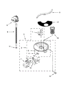 Pump, Washarm And Motor Parts parts for Kenmore Dishwasher 665.14429N510 (66514429N510, 665 14429N510) from AppliancePartsPros.com