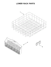 Lower Rack Parts parts for Kenmore Dishwasher 665.14549N711 (66514549N711, 665 14549N711) from AppliancePartsPros.com