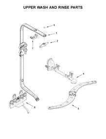 Upper Wash And Rinse Parts parts for Kenmore Dishwasher 665.14712N710 (66514712N710, 665 14712N710) from AppliancePartsPros.com