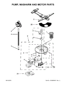 Pump, Washarm And Motor Parts parts for Kenmore Dishwasher 665.14742N512 (66514742N512, 665 14742N512) from AppliancePartsPros.com