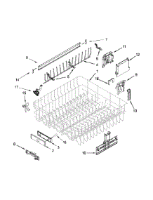Upper Rack And Track Parts parts for Kenmore Dishwasher 665.14752N510 (66514752N510, 665 14752N510) from AppliancePartsPros.com