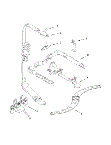 Upper Wash And Rinse Parts parts for Kenmore Dishwasher 665.14799N510 (66514799N510, 665 14799N510) from AppliancePartsPros.com