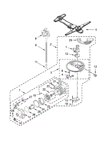 Pump, Washarm And Motor Parts parts for Kenmore Dishwasher 665.14813N610 (66514813N610, 665 14813N610) from AppliancePartsPros.com