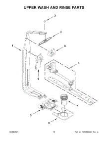 Upper Wash And Rinse Parts parts for Kenmore Elite Dishwasher 66514895N120 from AppliancePartsPros.com