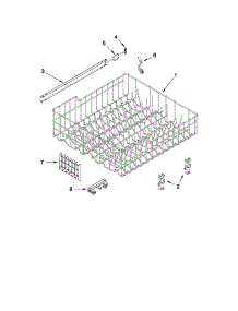 Upper Rack And Track Parts parts for Kenmore Dishwasher 665.15033K110 (66515033K110, 665 15033K110) from AppliancePartsPros.com