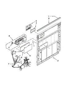 Inner Door Parts parts for Kenmore Dishwasher 665.15113K214 (66515113K214, 665 15113K214) from AppliancePartsPros.com