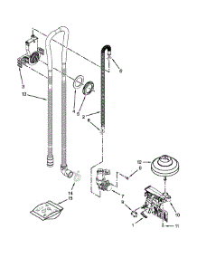 Fill, Drain And Overfill Parts parts for Kenmore Dishwasher 665.15113K218 (66515113K218, 665 15113K218) from AppliancePartsPros.com