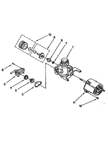 Pump And Motor parts for Kenmore Dishwasher 665.1544591 (6651544591, 665 1544591) from AppliancePartsPros.com