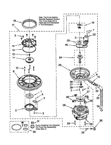 Pump And Motor parts for Kenmore Dishwasher 665.15595793 (66515595793, 665 15595793) from AppliancePartsPros.com