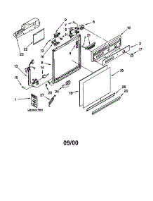 Frame And Console parts for Kenmore Dishwasher 665.15595793 (66515595793, 665 15595793) from AppliancePartsPros.com