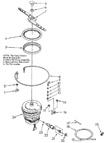 Heater, Pump / Lower Sprayarm parts for Kenmore Dishwasher 665.1560592 (6651560592, 665 1560592) from AppliancePartsPros.com
