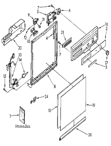 Frame And Console parts for Kenmore Dishwasher 665.1561591 (6651561591, 665 1561591) from AppliancePartsPros.com