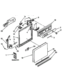 Frame And Console Parts parts for Kenmore Dishwasher 665.1564990 (6651564990, 665 1564990) from AppliancePartsPros.com