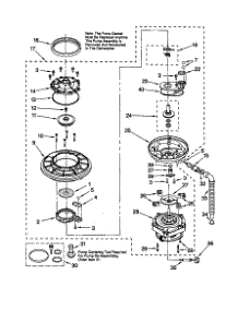 Pump And Motor parts for Kenmore Dishwasher 665.15662990 (66515662990, 665 15662990) from AppliancePartsPros.com