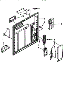 Inner Door parts for Kenmore Dishwasher 665.15685790 (66515685790, 665 15685790) from AppliancePartsPros.com