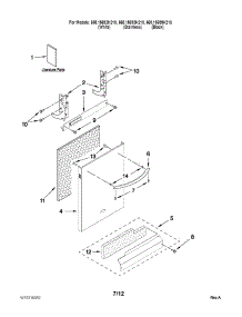 Door And Panel Parts parts for Kenmore Dishwasher 665.15692K210 (66515692K210, 665 15692K210) from AppliancePartsPros.com