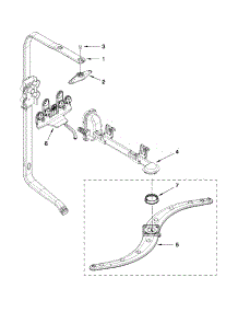 Upper Wash And Rinse Parts parts for Kenmore Dishwasher 665.15692K210 (66515692K210, 665 15692K210) from AppliancePartsPros.com