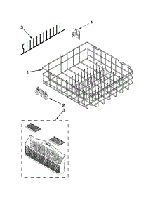 Lower Rack Parts parts for Kenmore Dishwasher 665.15692K212 (66515692K212, 665 15692K212) from AppliancePartsPros.com