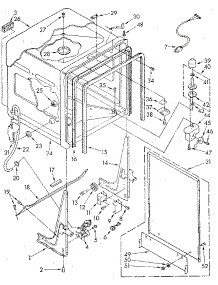 Tub parts for Kenmore Dishwasher 665.1569580 (6651569580, 665 1569580) from AppliancePartsPros.com
