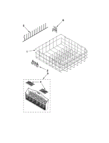 Lower Rack Parts parts for Kenmore Dishwasher 665.15699K210 (66515699K210, 665 15699K210) from AppliancePartsPros.com