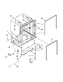 Tub And Frame Parts parts for Kenmore Dishwasher 665.15699K212 (66515699K212, 665 15699K212) from AppliancePartsPros.com