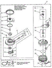 Pump And Motor parts for Kenmore Dishwasher 665.1570592 (6651570592, 665 1570592) from AppliancePartsPros.com