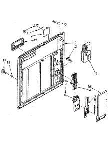 Inner Door parts for Kenmore Dishwasher 665.1571590 (6651571590, 665 1571590) from AppliancePartsPros.com