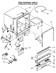 Tub Assembly parts for Kenmore Dishwasher 665.1571592 (6651571592, 665 1571592) from AppliancePartsPros.com