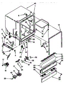 Tub Assembly Parts parts for Kenmore Dishwasher 665.1571593 (6651571593, 665 1571593) from AppliancePartsPros.com