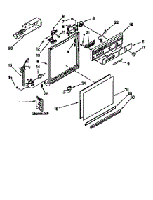 Frame And Console parts for Kenmore Dishwasher 665.15721691 (66515721691, 665 15721691) from AppliancePartsPros.com