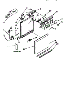 Frame And Console parts for Kenmore Dishwasher 665.15725690 (66515725690, 665 15725690) from AppliancePartsPros.com