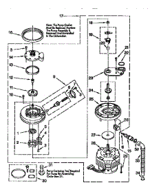 Pump And Motor parts for Kenmore Dishwasher 665.1574990 (6651574990, 665 1574990) from AppliancePartsPros.com